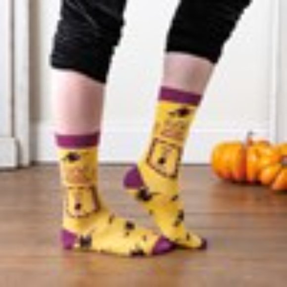 Primitives by Kathy Novelty Socks - Don't Make Me Flip My Witch Switch - Picture 2 of 2